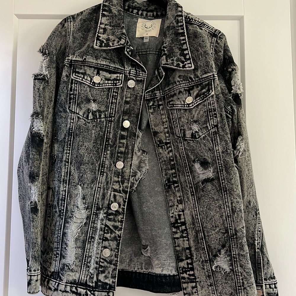 Boutique Destroyed Denim Jacket